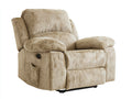 Sillones reclinables tapizado en pana 102x96x100 cm - beige - con reposapiés para salón