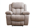 Sillones reclinables de tela 98x92x104 cm - beige jaspeado - reposapiés integrado