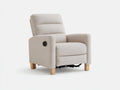 Sillones reclinables de tela 85x88x104 cm - beige - con botón lateral