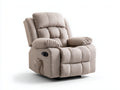 Sillones reclinables tapizados en tejido 95x95x105 cm - Beige - Reposapiés integrado y mando lateral